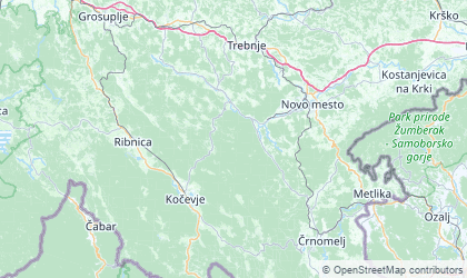 Map of Jugovzhodna Slovenija