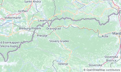 Map of Koroška