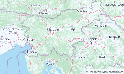 Map of Primorsko-notranjska