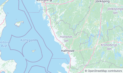 Map of Halland