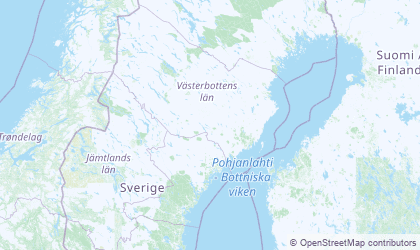 Map of Northern Sweden
