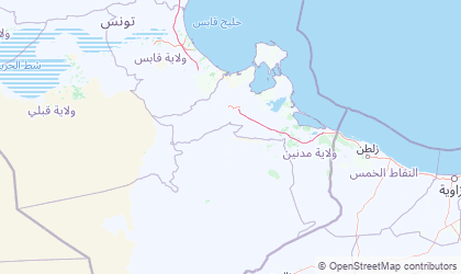 Map of Southeast Tunisia
