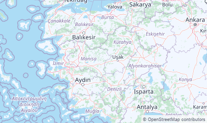 Map of Aegean region