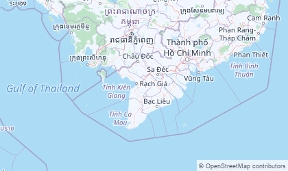 Map of Mekong Delta