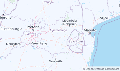 Map of Mpumalanga