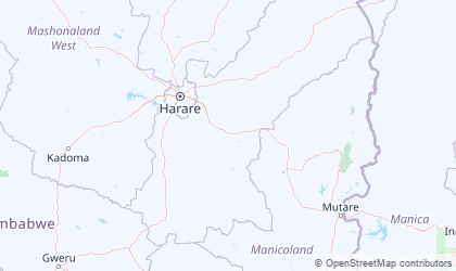 Map of Mashonaland East