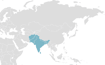 Map of member countries: SAARC - South Asian Association for Regional Cooperation
