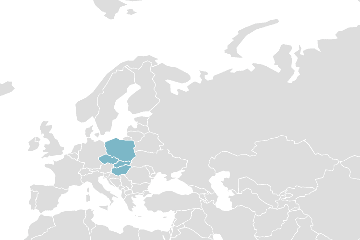 Map of member countries: Visegrad