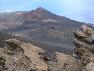 Volcano Teneguia in Spain